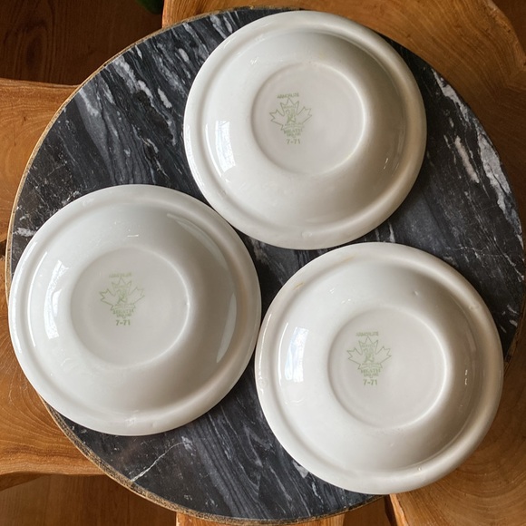 7 Piece Turquoise Restaurantware Heath 1960’s Creamer + 3 Sets of Cups & Saucers - Picture 5 of 11